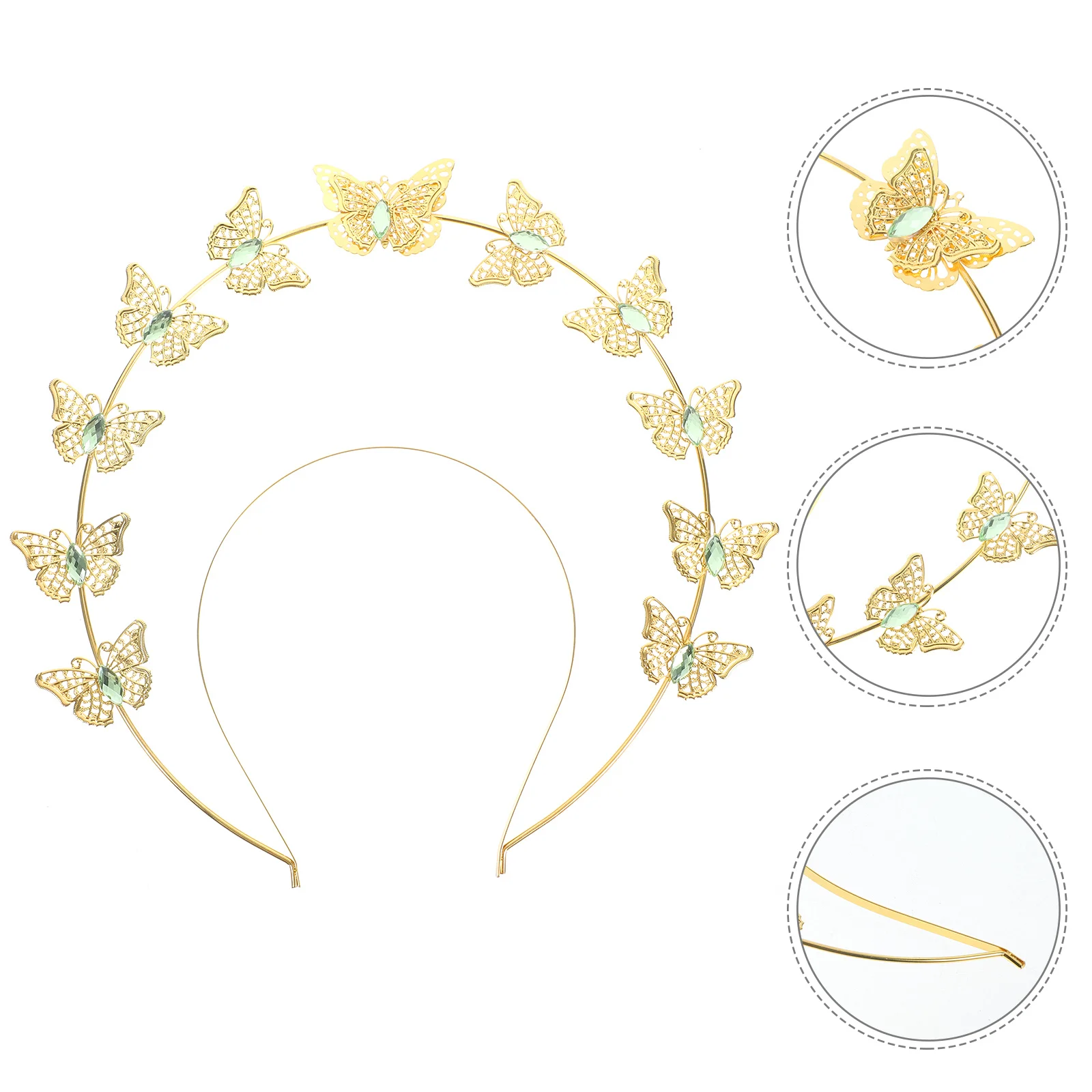 

Butterfly Headpiece Women Hair Band Bridal Wedding Crown Prom Party Headband For Hair Accessories Lightweight Crown