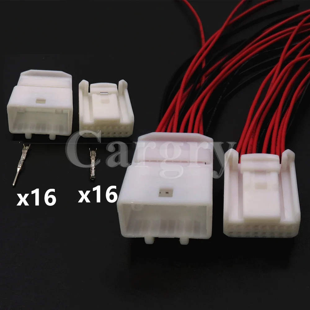 1 Set 16P 1473410-1 1318386-1 1473796-1 Car Navigation Unsealed Socket AC Assembly Automobile Low Current Audio Connector