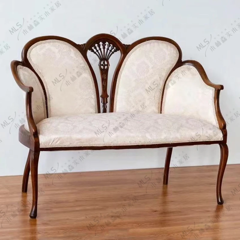 Vintage armchair furnishings, French pre-loved side chairs, balcony lounge sofa set