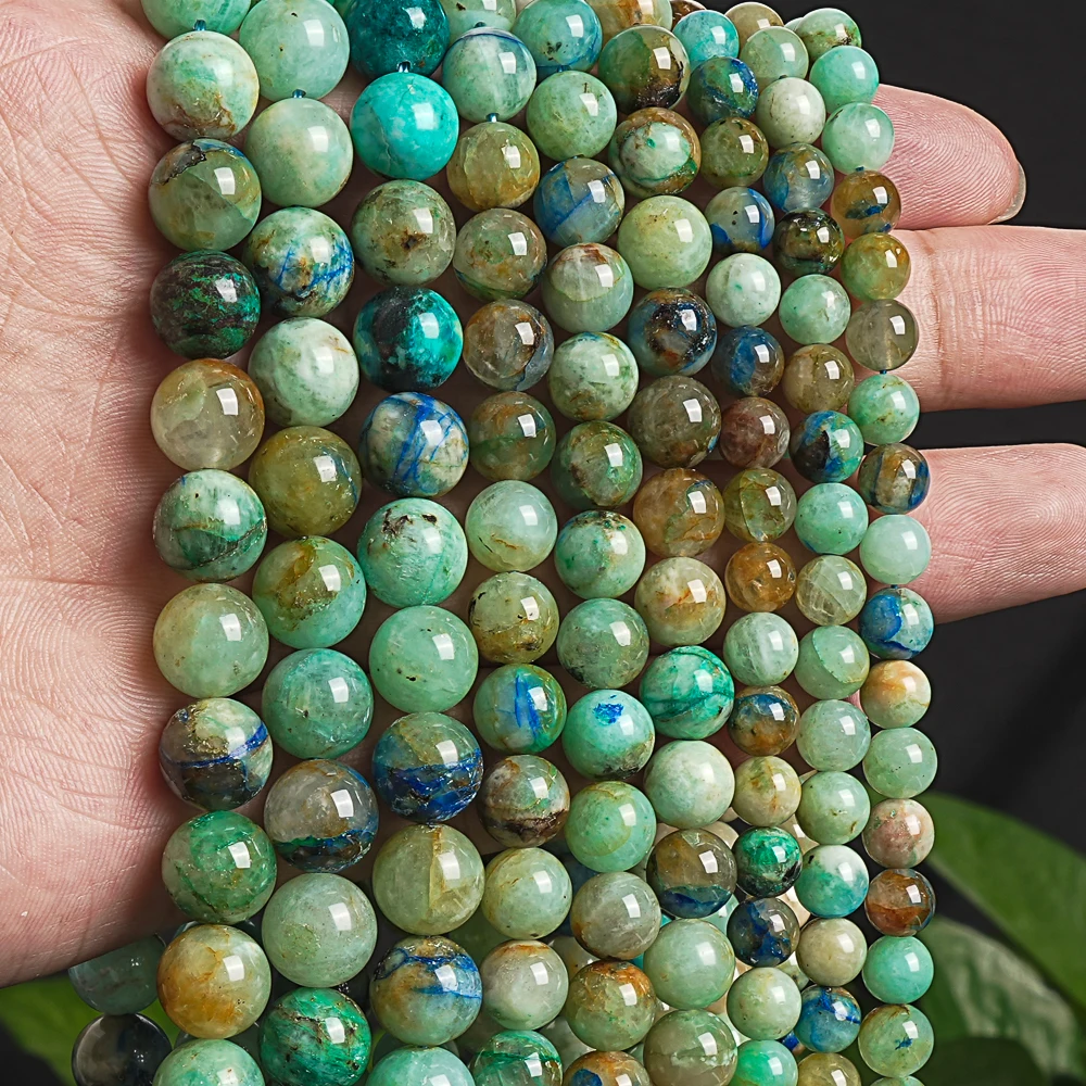 

Natural Stone Beads Azurite Malachite Quartz Stone Round Loose Beads For Jewelry Making Needlework Bracelet DIY 6/8/9-10MM