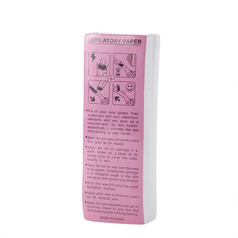 100Pcs Ontharing Wax Papier Geweven Hoge Kwaliteit Body Been Arm Ontharing Epilator Wax Strip Papierrol