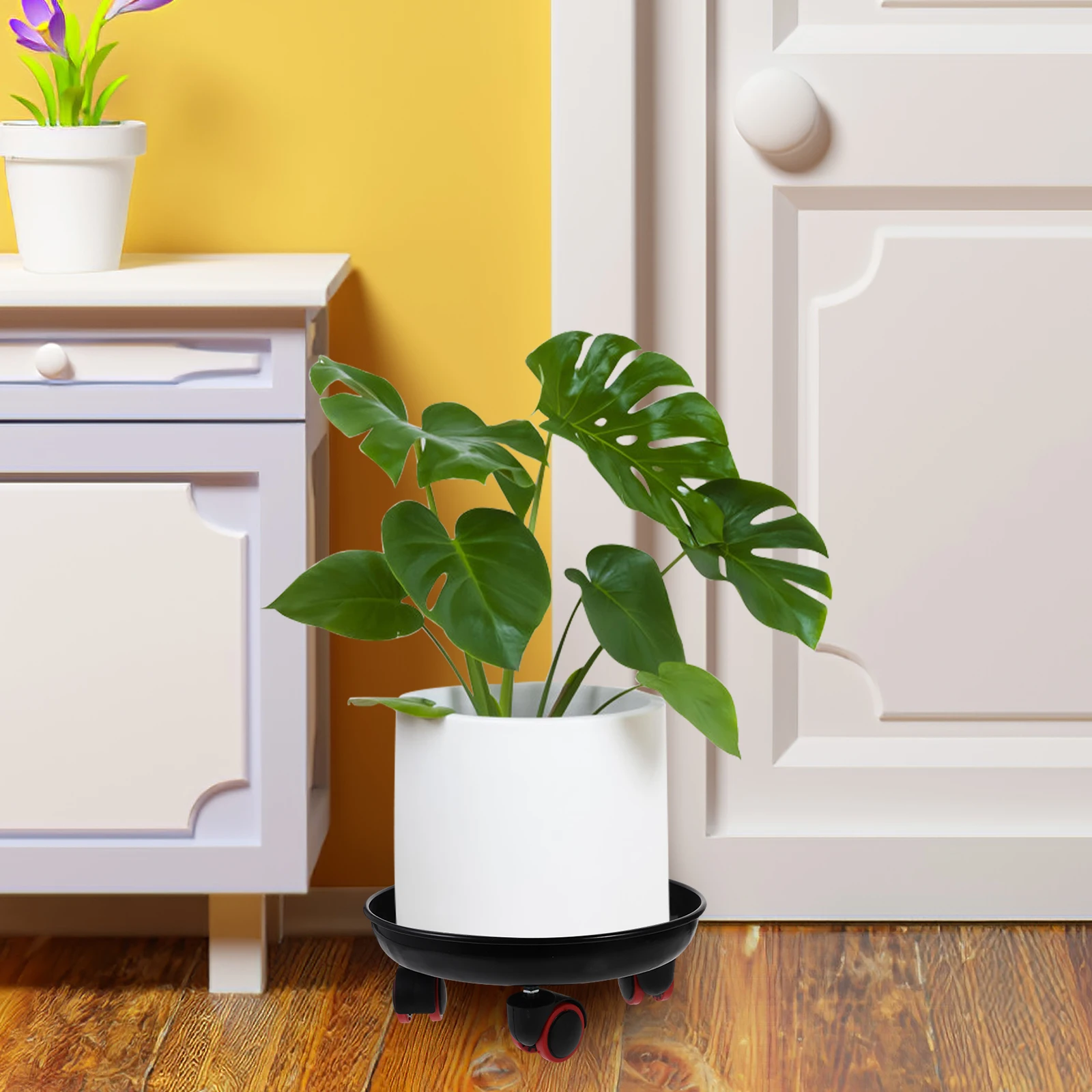 

Plant Tray With Wheels Flowerpot Base Moving Rolling Holder For Potted Plants Large Vase Water Bottle Trolley Storage