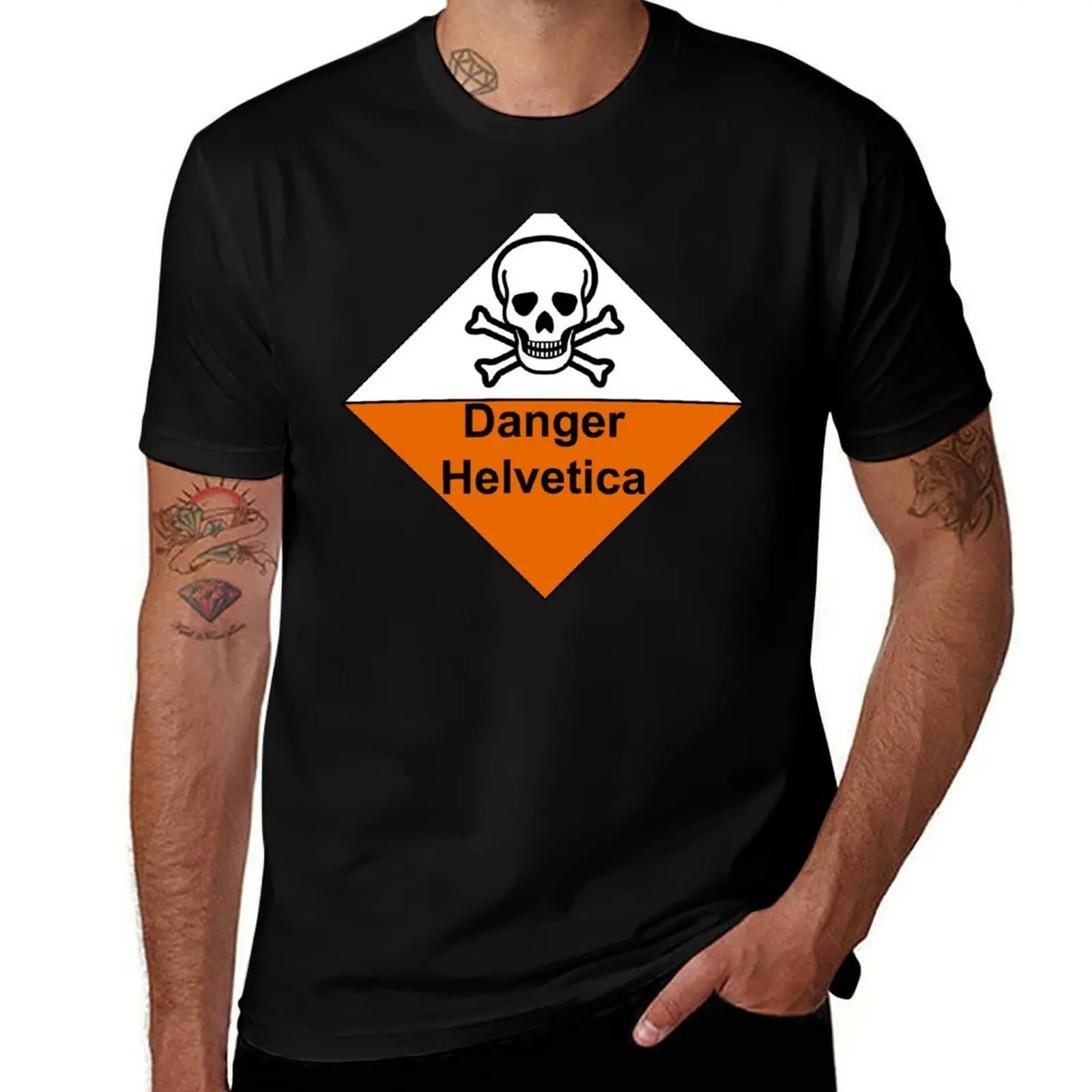 

Danger Helvetica T-Shirt oversized graphic tee custom t-shirts quick-drying new gifts and t-shirts vintage t shirt men