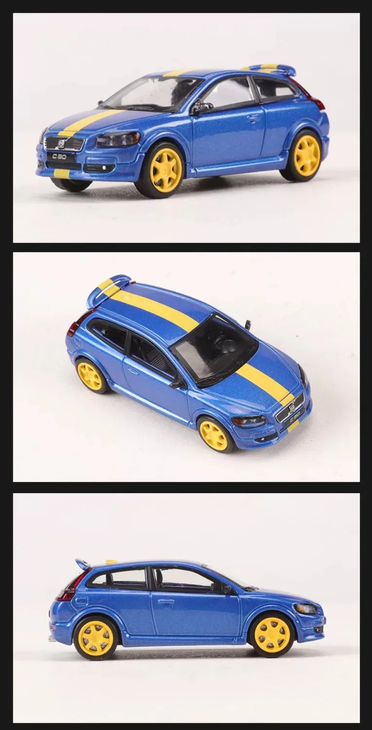 Modello di auto in lega pressofusa 1:64 stile C30 strisce da corsa Sport classici da collezione in edizione limitata Regalo in scatola per adulti e bambini