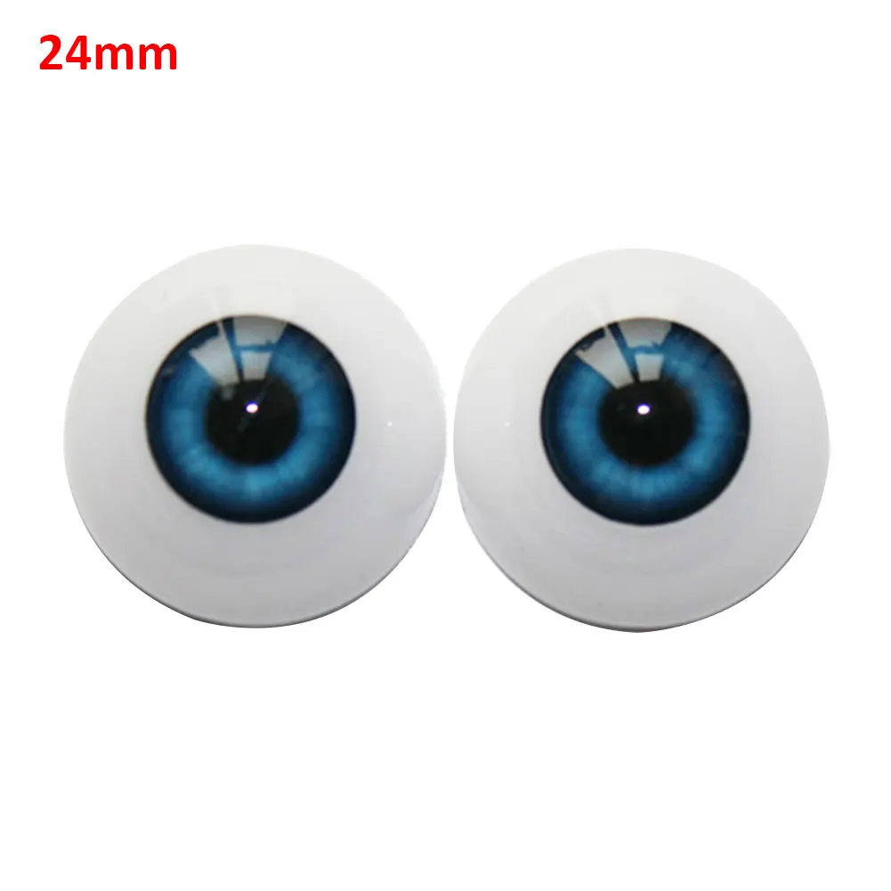 1pair 20mm 22mm 24mm Mini Half Round Acrylic DIY Eyeballs Reborn Doll Eyes Craft Accessories BJD Easy Use Simulation Stuffed Toy