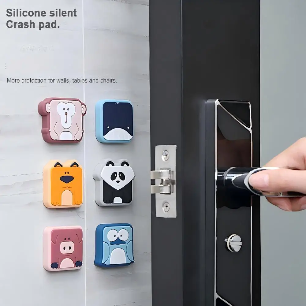 Silicone Door Handle Bumper Pads Anti-Collision Protector for Refrigerator Cabinet Toilet Seat Anti-Noise Mute Stickers Home Use