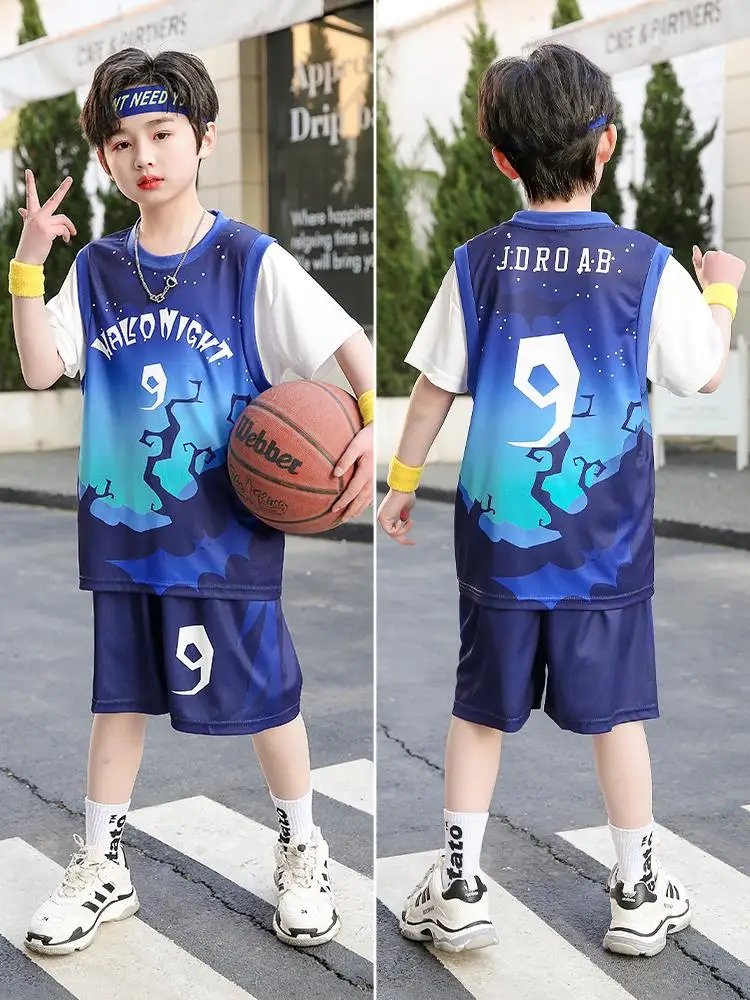 Kids Basketball Jersey Suits Quick-drying Fashionable Children