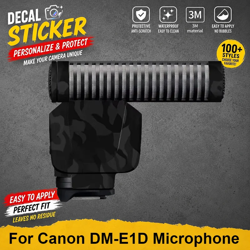For Canon DM-E1D Microphone Skin Sticker Premium Vinyl Wrap Stylish Protective Decal Anti-Scratch Cover DM E1D Color blocking