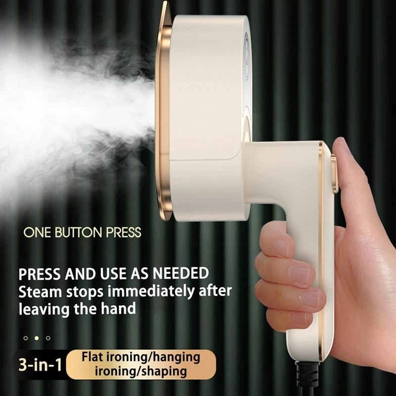 Upgrade Portable Ironing Machine - 180°Rotatable Handheld Mini Steam Iron - Travel Garment Steamer