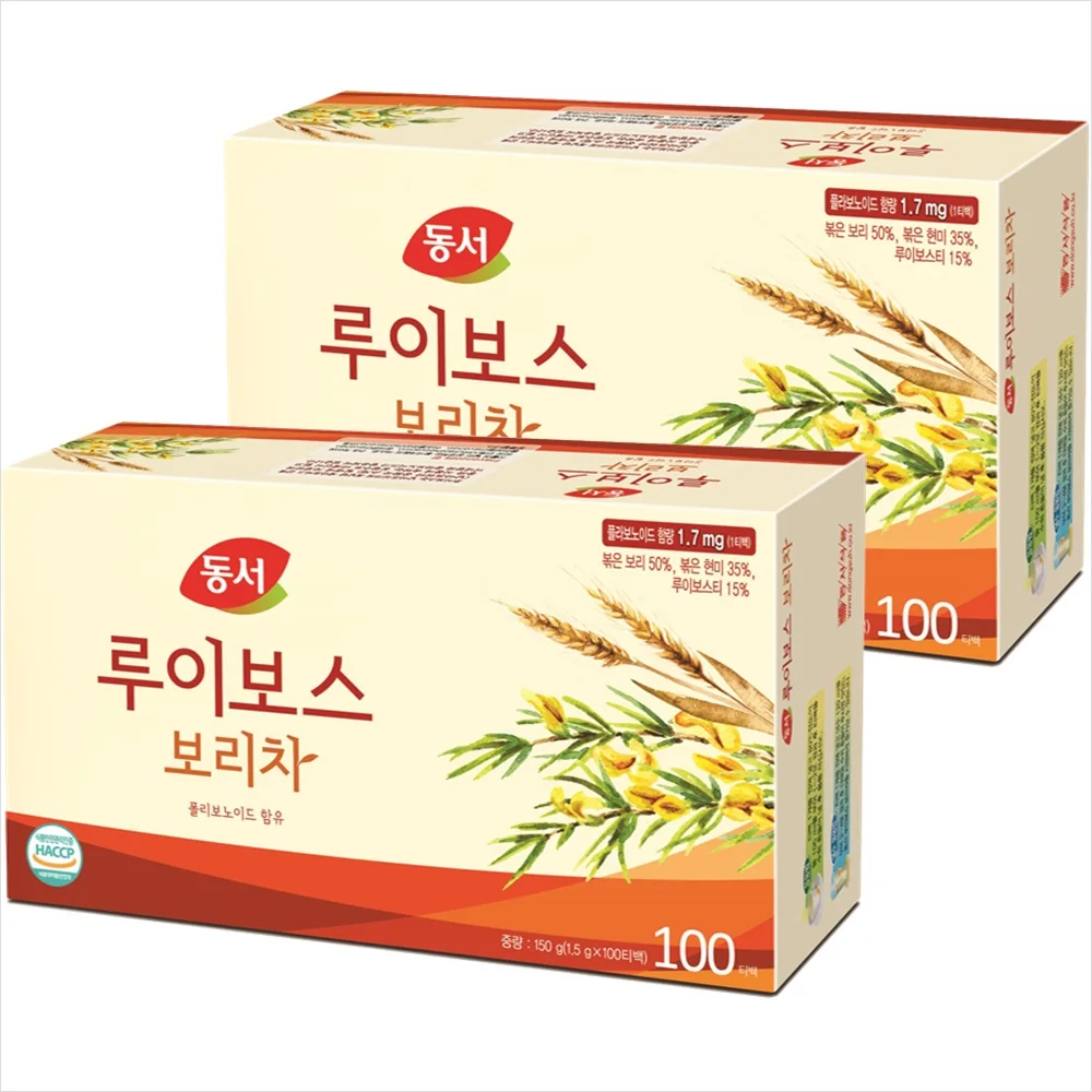 Té de cebada Dongsuh Rooibos 100t X 2 (compre 2 juegos y obtenga 1000 ganan una larga vida útil)