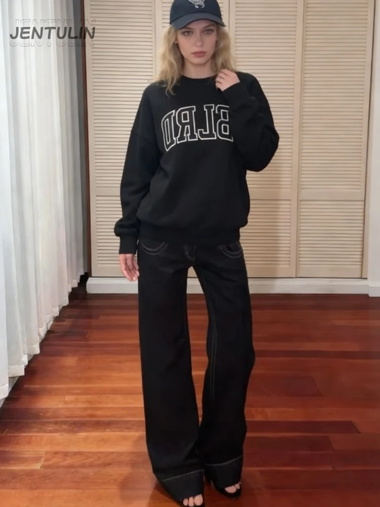 

Женские американские ретро-джинсы с низкой посадкой, прямые, свободные, струящиеся, удлиненные, для высоких девушек, летние/осенние, широкие брюки для модниц