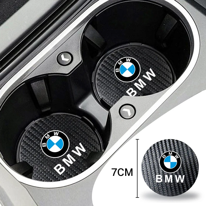 Leather Car Coaster Cup Holder Coasters Center Console Drink Insert Mats For BMW X3 X5 F10 F20 F30 F34 F36 F15 E90 G32 G20 G30
