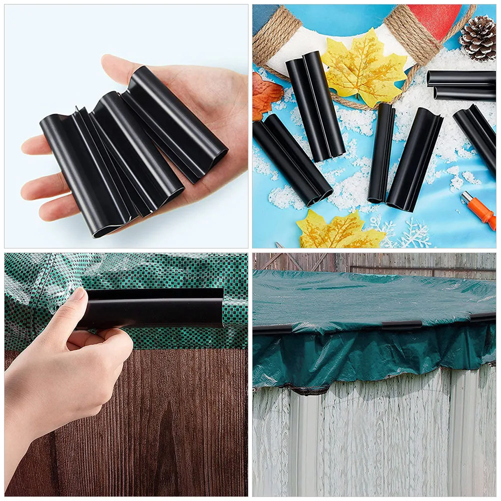 24 قطعة مقاطع غطاء الشتاء غطاء حمام السباحة المثبت مقاومة للاهتراء المدمجة المشبك للخارجية حديقة بركة مقاومة الطقس عقد آمن #1