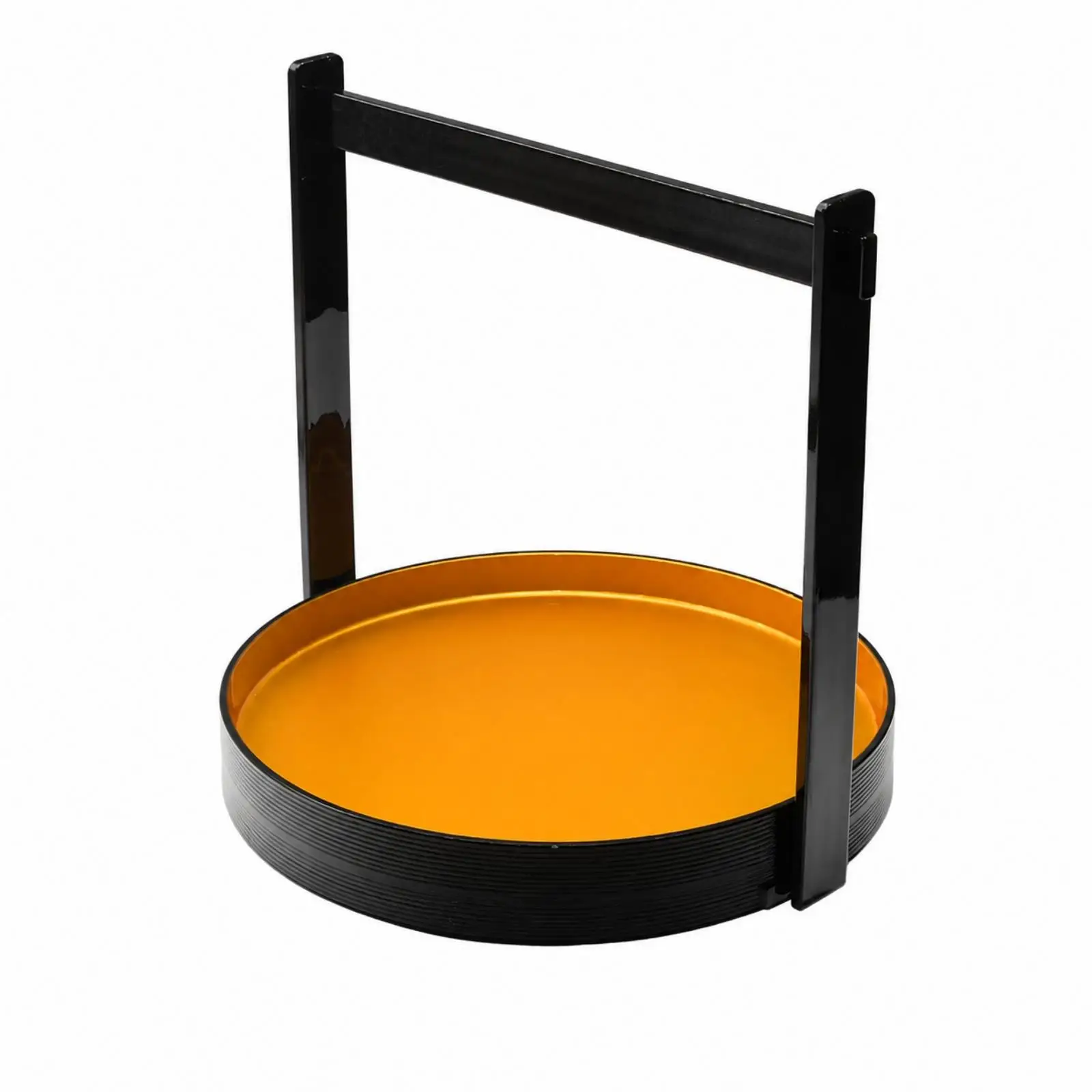 Orange Interior Serving Basket with Crossbar Support for Restaurant Counter Service
