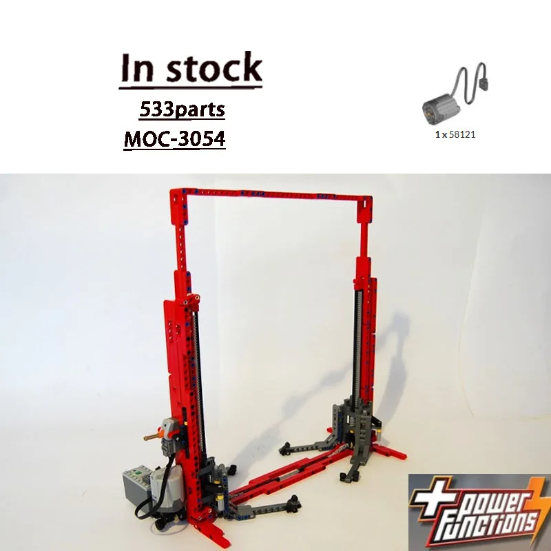 

MOC-3054 City New Classic Car Lift 1:8 Brick Model 533 Parts MOC Creative Boys Children's Birthday Christmas New Year Toy Gift