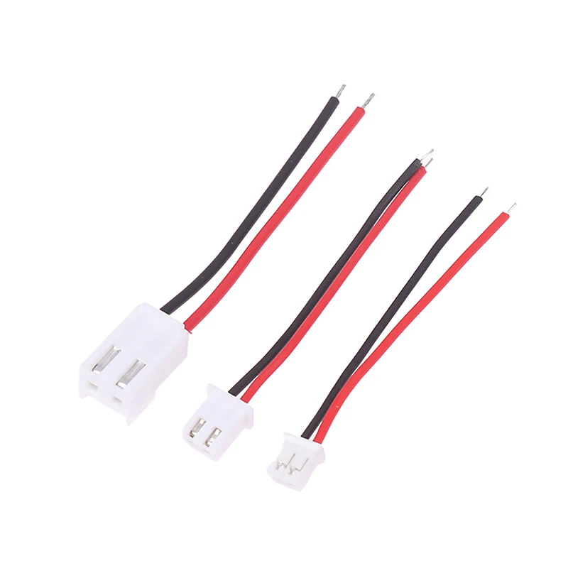 NEW 10Pcs Small Mini JST 1.0/1.25/1.5/2.0/2.54/3.96mm PH 2.0mm XH 2.54mm 2 Pin Male Female Plug Jack Connector Cable Wire