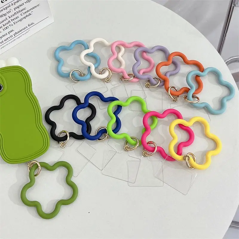 

Silicone Mobile Phone Wristband Buckle Colorful Star Shaped Mobile Phone Straps Anti-fall Chain Phone Case Hanging Cord