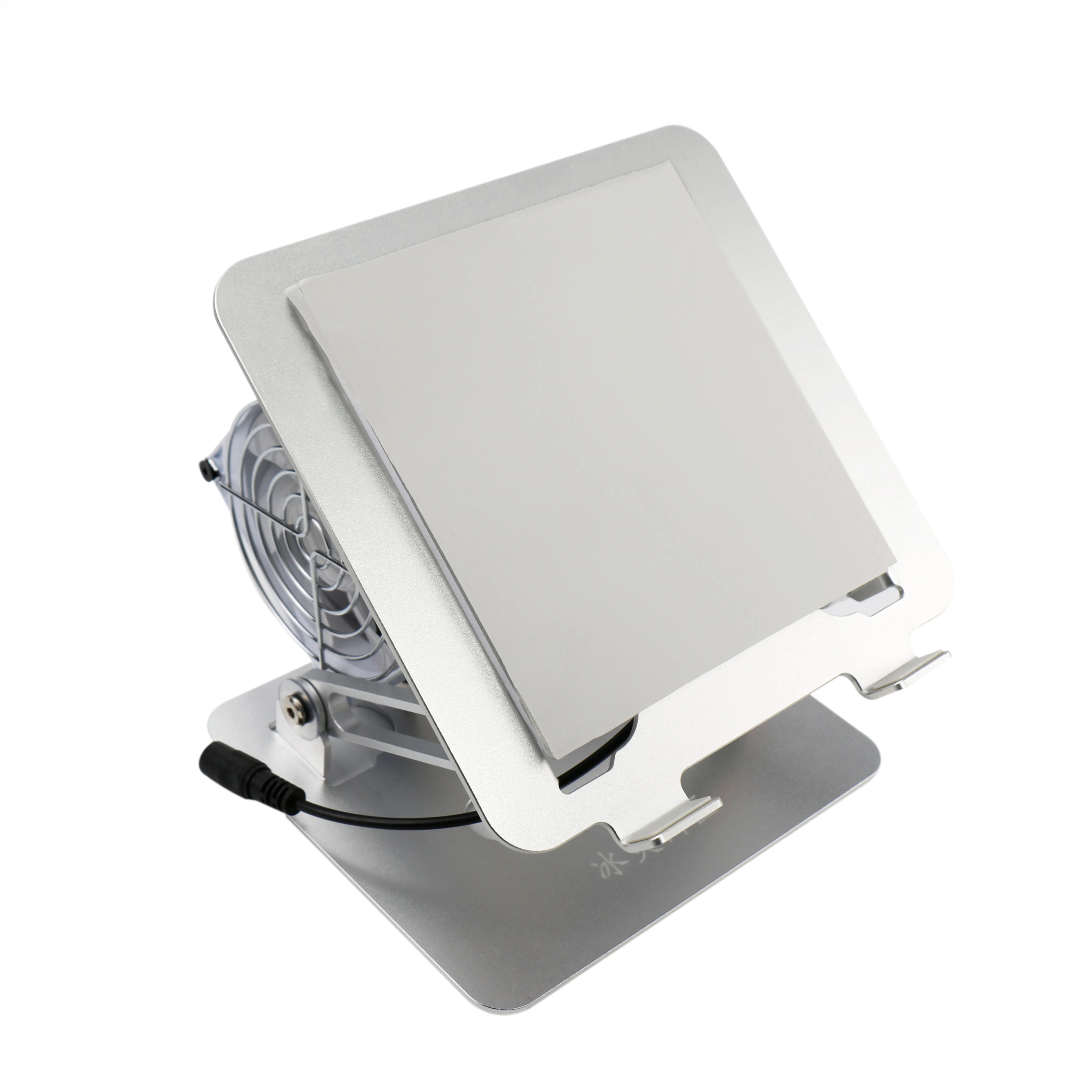 Radiador refrigerado por aire para tableta, ajuste multiángulo, Material totalmente de aluminio, 4 tubos de calor con potencia de refrigeración, Enfriador de placa plana de 80w