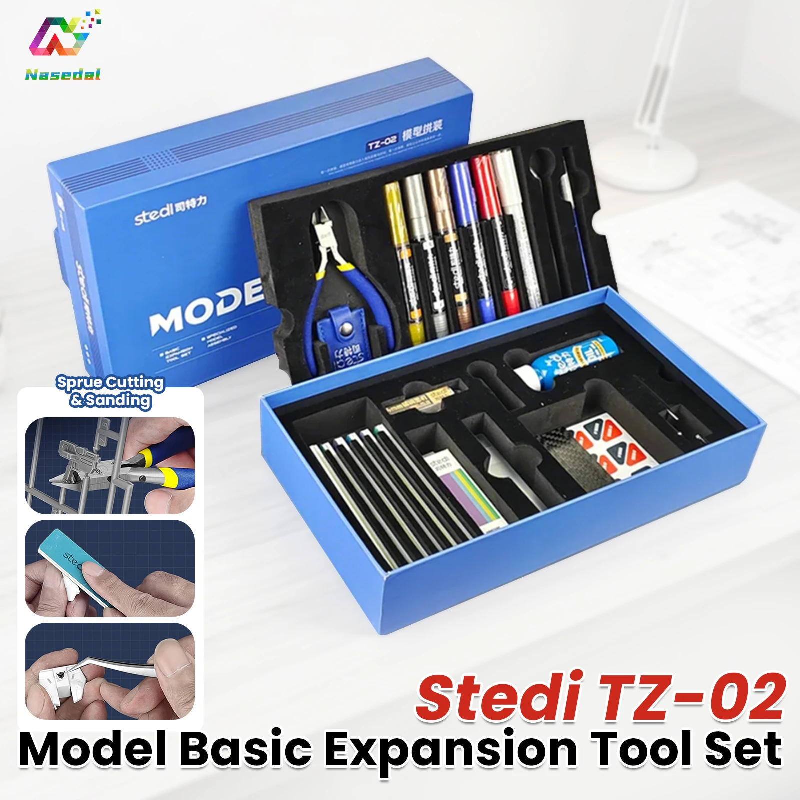 Stedi TZ-02 Model Beginner's Expansion Tool Set for Gunpla Mecha GK Model Sprue Cutting DIY Making Assembly Must-have Tool Set