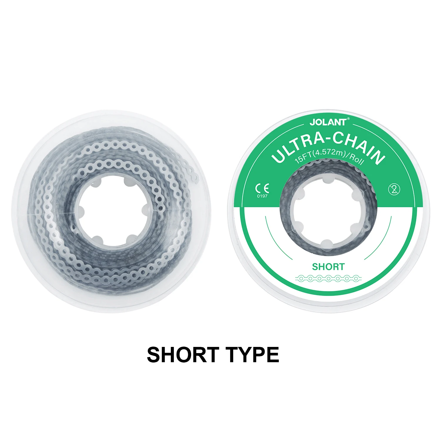 4.57m/Roll JOLANT Dental Orthodontic Elastic Ultra Power Chain Rubber Band Short Type 15 Feet