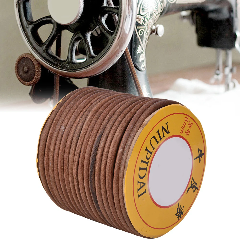 Sewing Machine Leather Belt 20m Sewing Machine Multi Function Cowhide Belt 8mm/9mm/6mm - Image 2