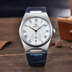 BENYAR Business Men Roman Numerals Quartz Watches Luxury Waterproof Sports Leather Wristwatches Relogio Masculino BY5199