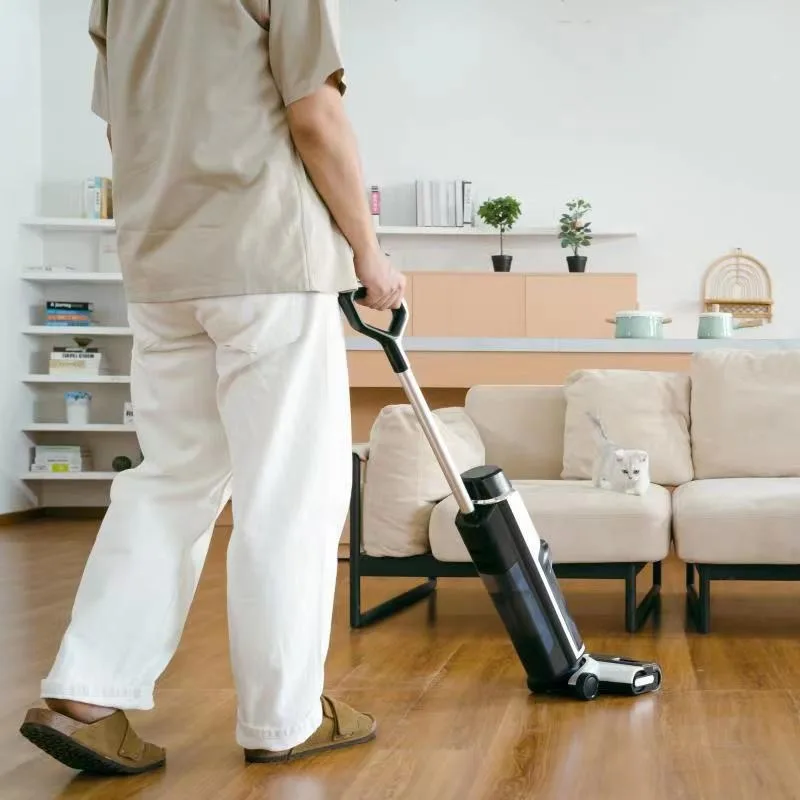 

Беспроводной моющий пылесос-швабра 3-в-1 для влажной и сухой уборки твердых полов, перезаряжаемый, для дома