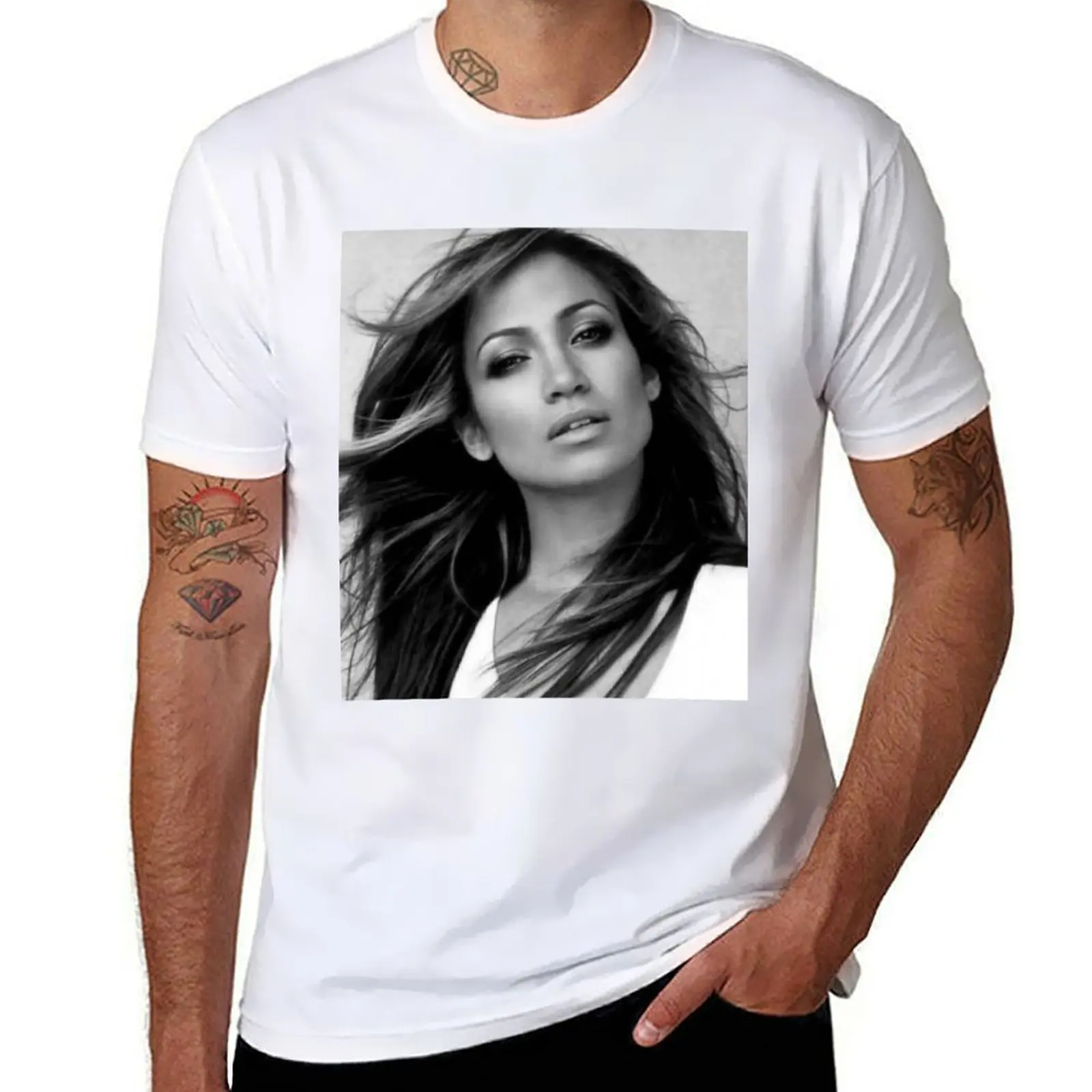 

Jennifer Lopez! T-Shirt t shirt custom print t shirts for man graphic tees men t shirt cotton 100% T-Shirt