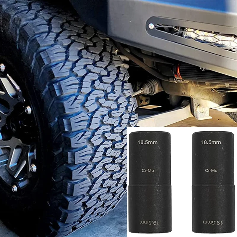 ABNQ 2 قطعة مآخذ إزالة الجوز الضرر المقبس أداة عميق طويل الوجه تأثير مجموعة 18.5X19.5 مللي متر المقبس أداة