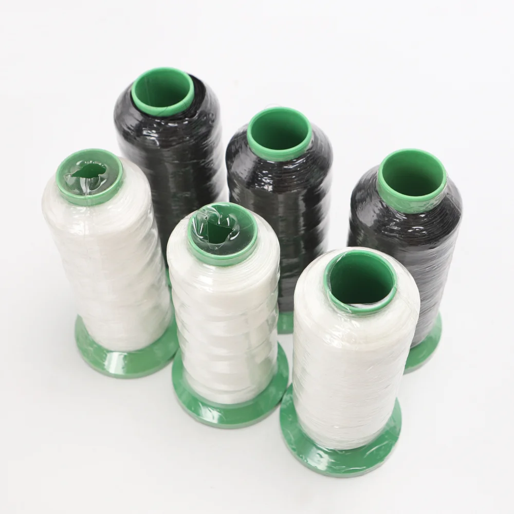 Amo Crystal Clear Nylon Invisible Thread Stitching For Lightweight Fabrics Transparent Thin String 0.12mm 6600M White and Black