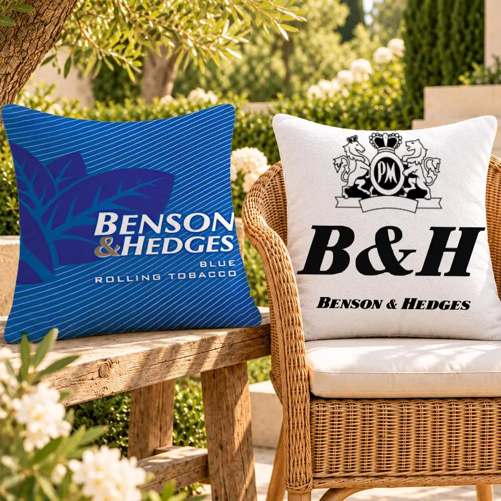 Brand Vintage Benson & Hedges Cushion Cover Soft Plush Throw Pillow Cover Washable Sofa Bed Patio Chair Home Decor