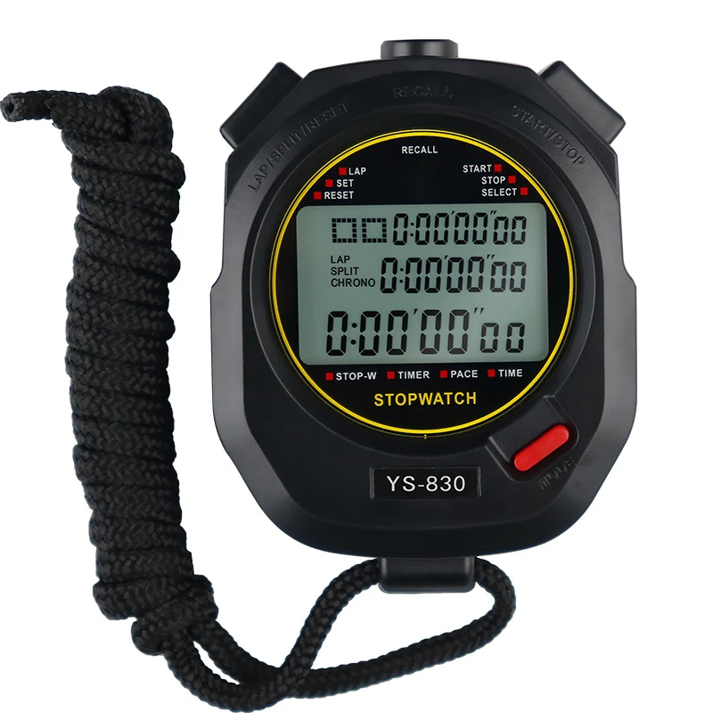 

YYHC- Handheld Pocket Stopwatch With Recall Sports Digital Run Stopwatch Timer LCD Professional Stopwatches