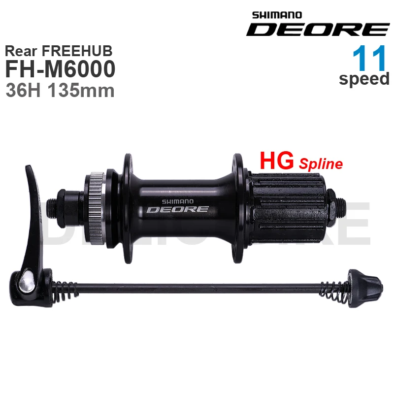 SHIMANO FH-M6000 HB-M6000 シルバー 32h 前後ハブ オリジナルパーツSHIMANO-DEORE m6000ハブ,HB-M6000, FH-M6000, 8, 9