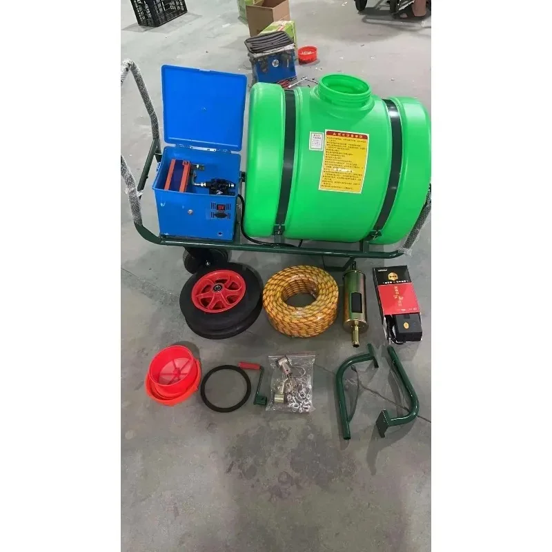 

Портативный сельскохозяйственный сад, 4-колесный распылитель, 160 л, тележка, 12 В, 12 Ач, аккумулятор, электрический насос, распылитель воды