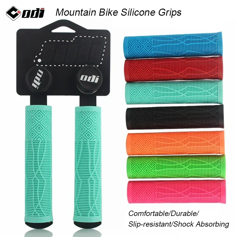 ODI MTB Handlebar Grips BicycleSilica Gel Handlebar Grip Soft Non-slip Shock-absorbing Handle Cover XC/AM Bicycle Accessories