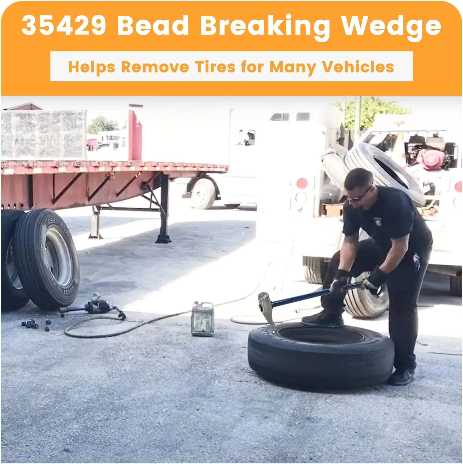 TML 35429 Bead Breaking Wedge Universal for Passenger Car, ATV, Motorcycle, Truck, Bus, Farm Tractor and Aircraft Tires