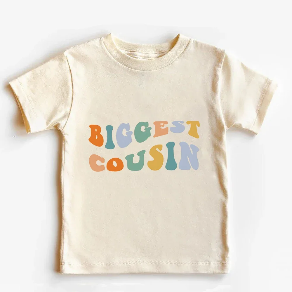 Big Biggest Littler Cousin Retro Toddler Shirt Cousin Crew Matching Shirts Summer Short Sleeve Cousin Crew T-Shirt Family Look