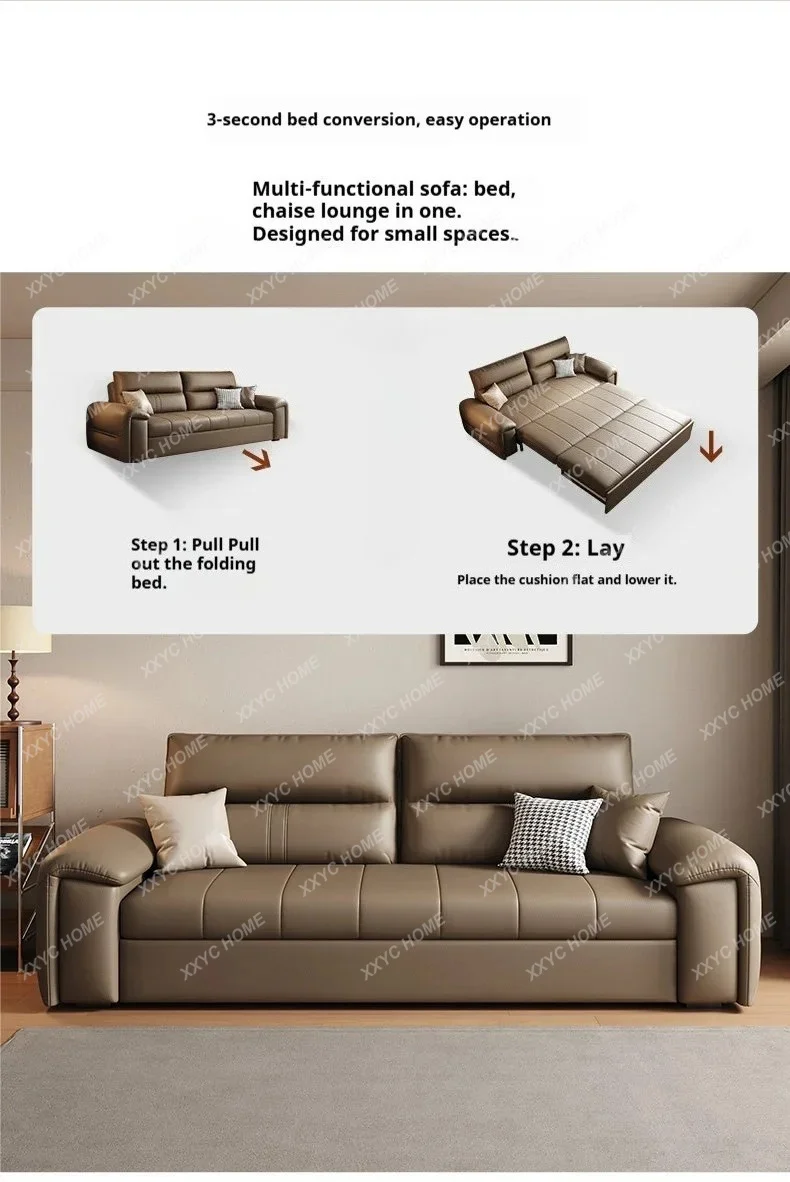 Foldable & Expandable Sofa Bed 2-in-1 Convertible Sleeper Living Room Sofa Small Spaces Multifunctional Pull-Out Furniture