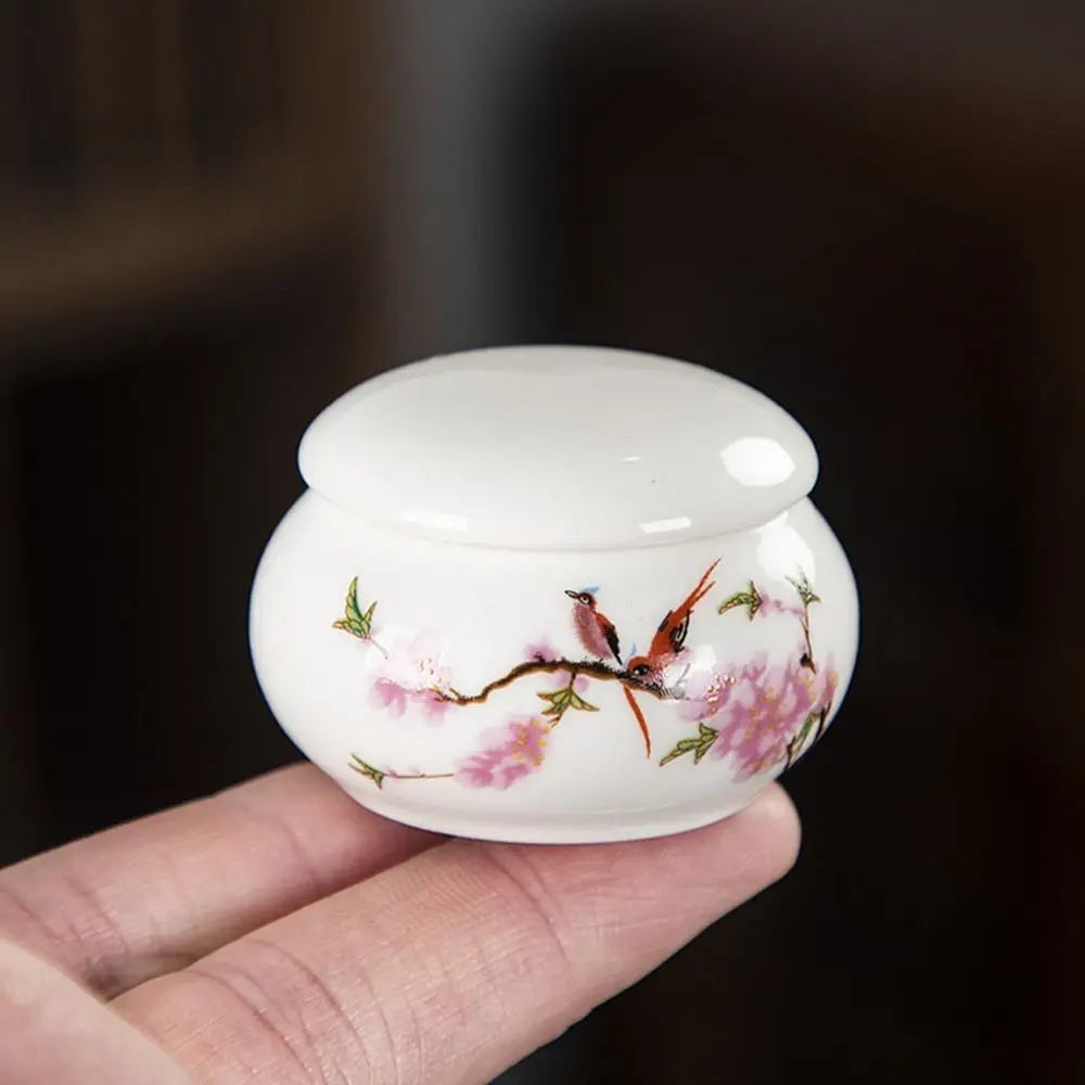 1Pc Ceramics Nail Cup with Lid Acrylic Liquid Powder Ceramic Cup Nail Art Acrylic Liquid Powder Porcelain Dish Container