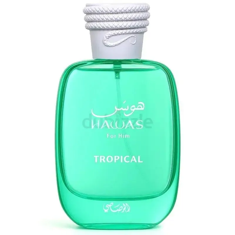 HAWAS TROPICAL Edition Eau De Fraiche، 100 مل، تتميز برائحة الليمون والتفاح والهيل والفريزيا والبلوط العنبر، مناسبة لـ H