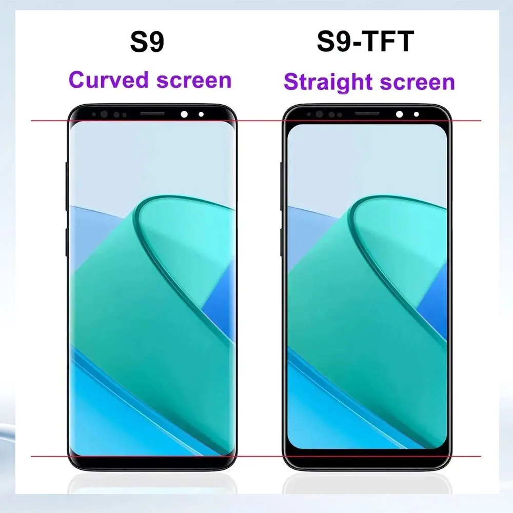 TFT S9 Display Screen for Samsung Galaxy S9 G960F G960F/DS Lcd Display Digital Touch Screen Assembly Replacement Part with Frame