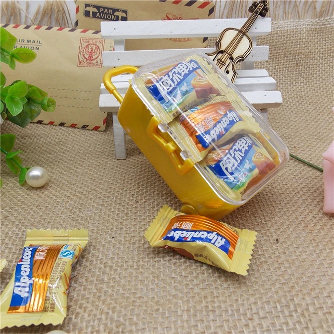 24pcs Mini Trunk suitcase Luggage Suitcase Kids Toy Dolls Accessories Candy Box Gift Cartoon gift box kis favor decor