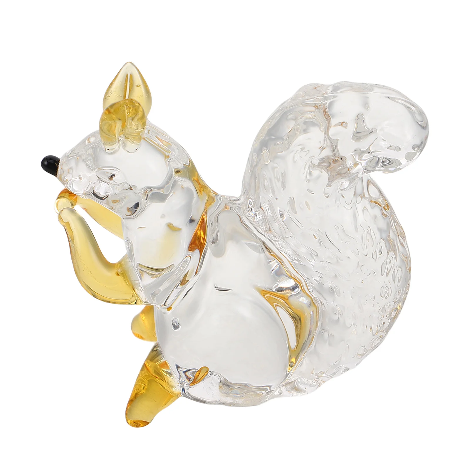 

Crystal Squirrel Carved Miniature Animal Ornament Tabletop Desktop Decoration Home Garden Birthday Unique Present