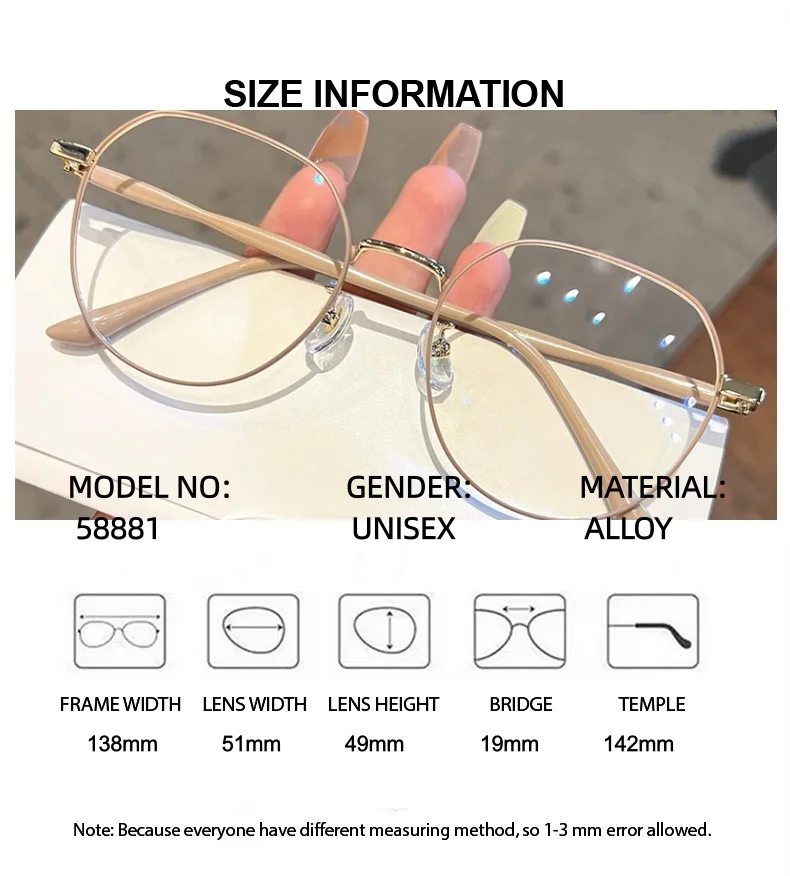 ELECCION نظارات طبية للطلاب نظارات الكمبيوتر إطار قصر النظر نظارات النساء خفيفة للغاية سبيكة النظارات #6