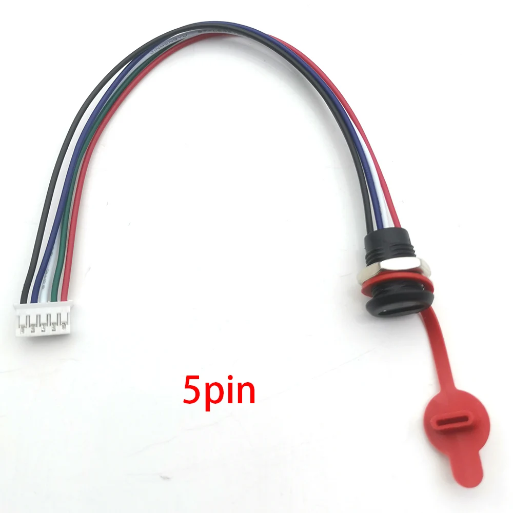 5 핀 USB-C 유형 C-PH2.0 여성 확장 데이터 충전 케이블 패널 마운트 나사 구멍 유형 C 커넥터 잭 CC 핀 와이어