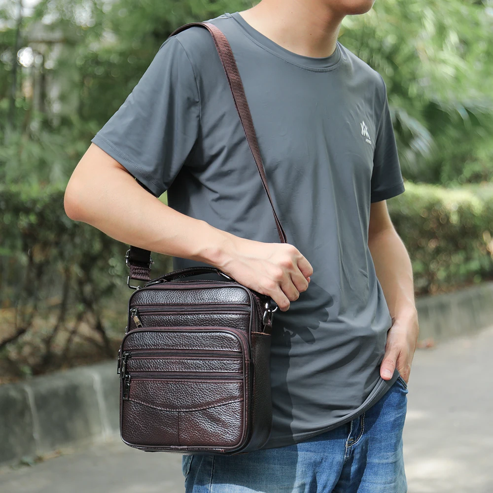 Westal bolsa de couro dos homens preto sobre o ombro homem mensageiro crossbody sacos para câmera & ipad bolsas de ombro male7457