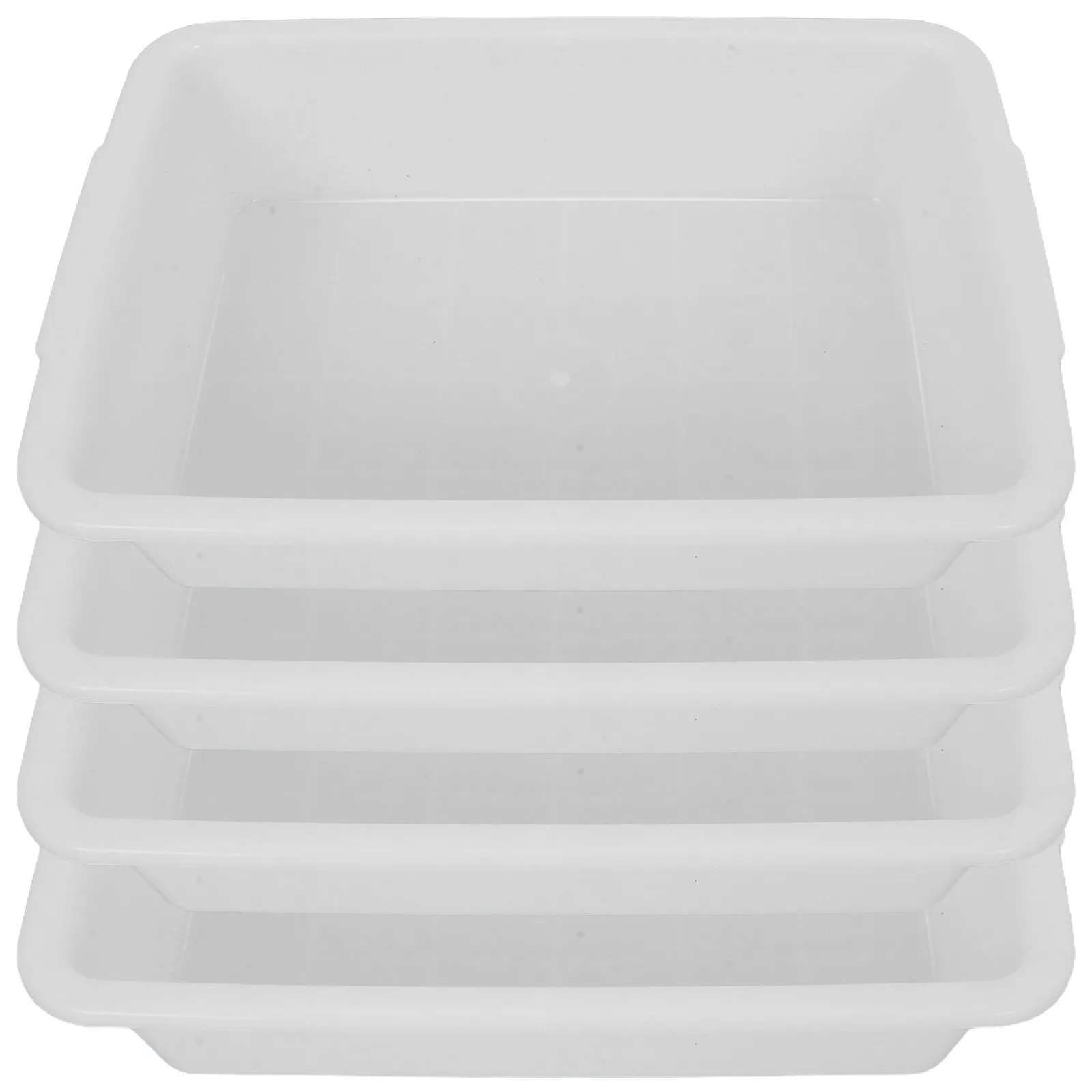 Lot de 4 plateaux rectangulaires en plastique pour laboratoire, organisateur de stockage d'échantillons, plateau de rétention de réactifs chimiques pour la science
