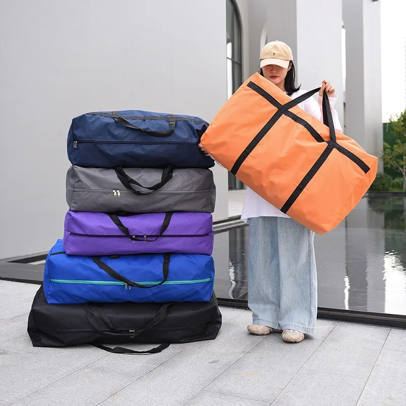 Bolsa de lona de viaje de gran capacidad, equipaje plegable, organizador de poliéster impermeable