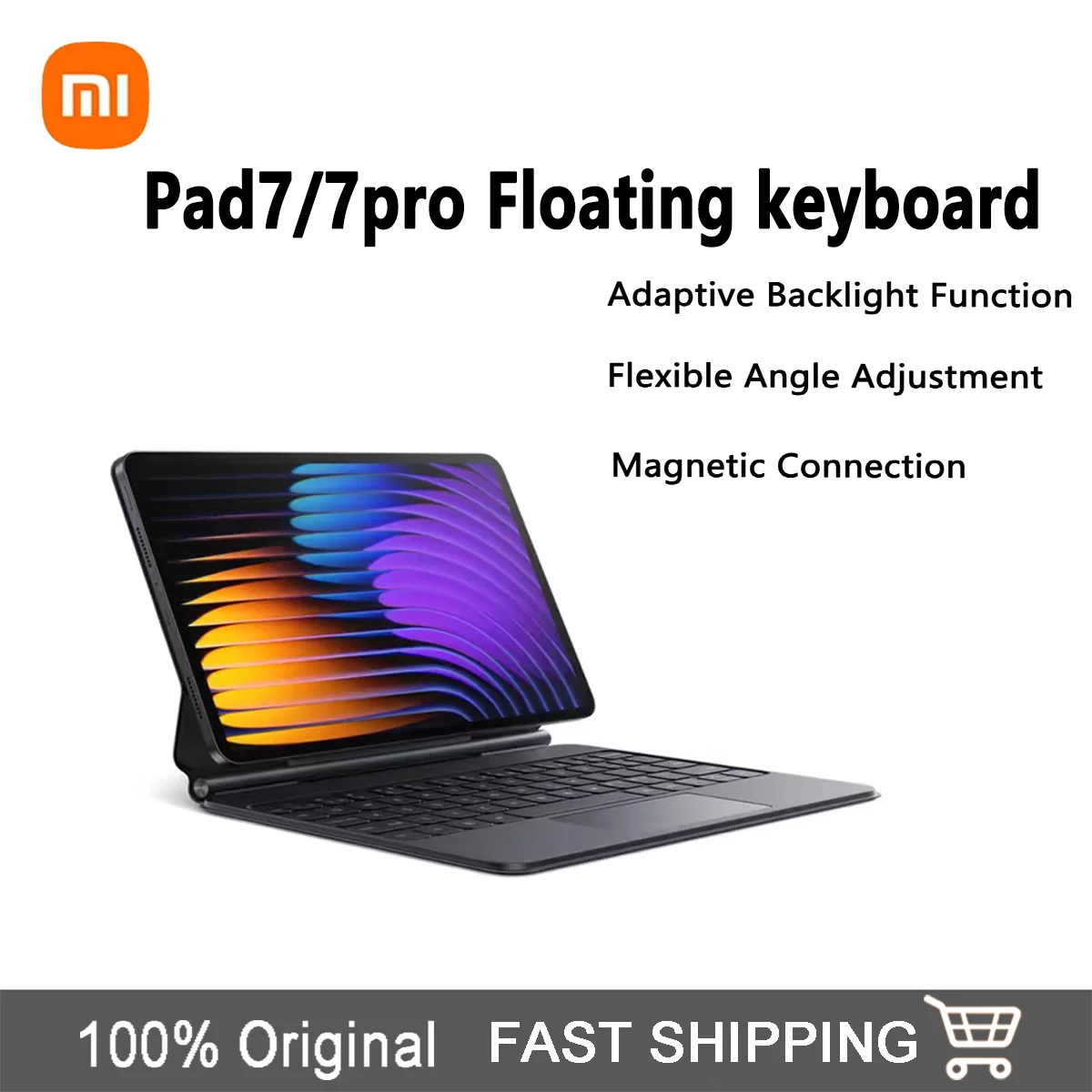 Original Xiaomi Pad 7 7 Pro Floating Keyboard Sleeve Magnetic Ultra Thin Non Slip Holder Case with Full Size Typing Function