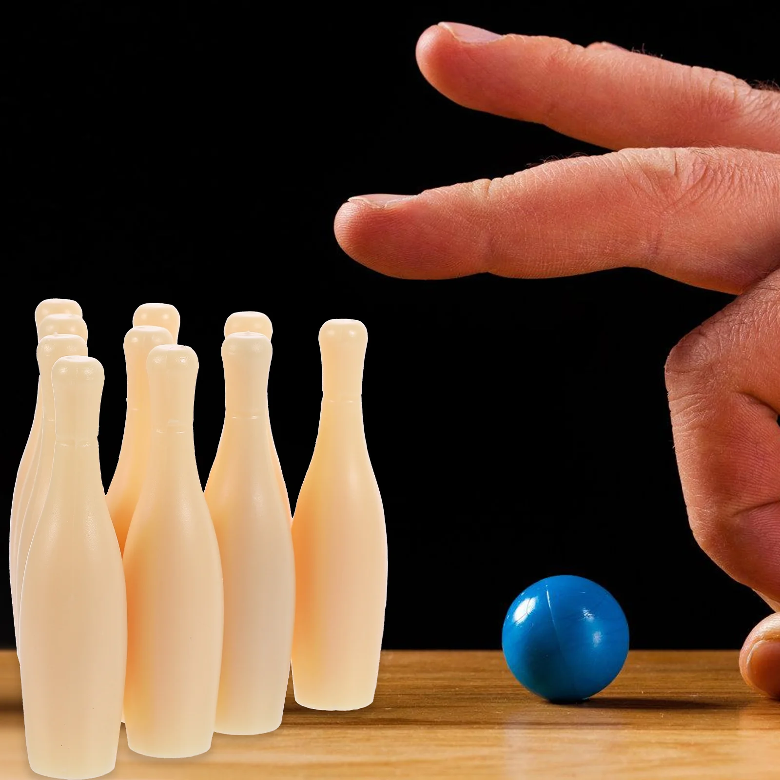 

20pcs Mini Bowling Balls White Color 10 Pack HIPS Material Tabletop Game Replacement Suitable for Standard Bowling Tables
